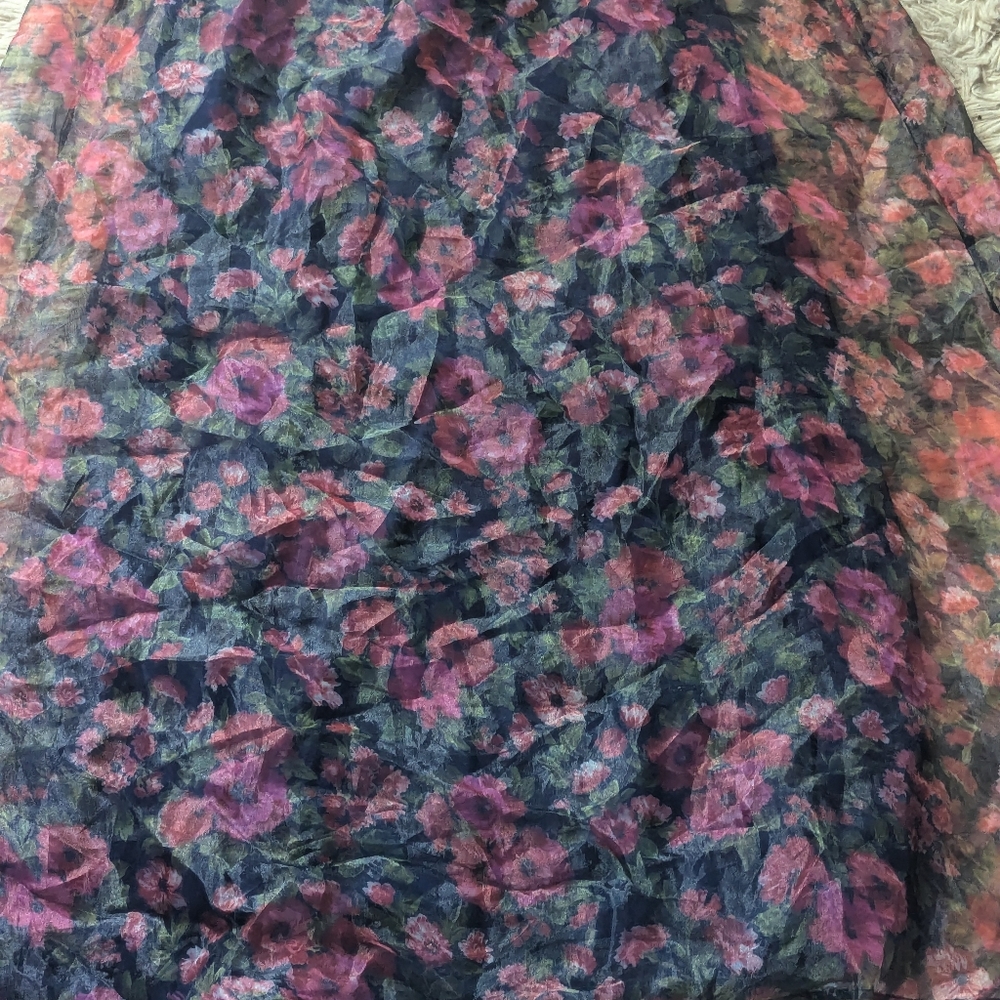 EUC Lulus Exceptional Event Navy Blue Floral Print Two Piece Maxi Dress - Picture 5 of 11